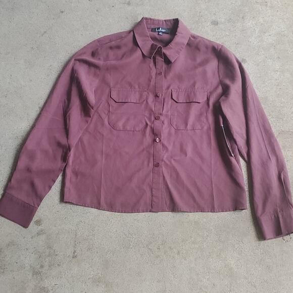 Lulu's button down shirt purple medium - Picture 1 of 3